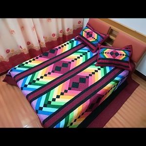 French Braid king size quilt with sham